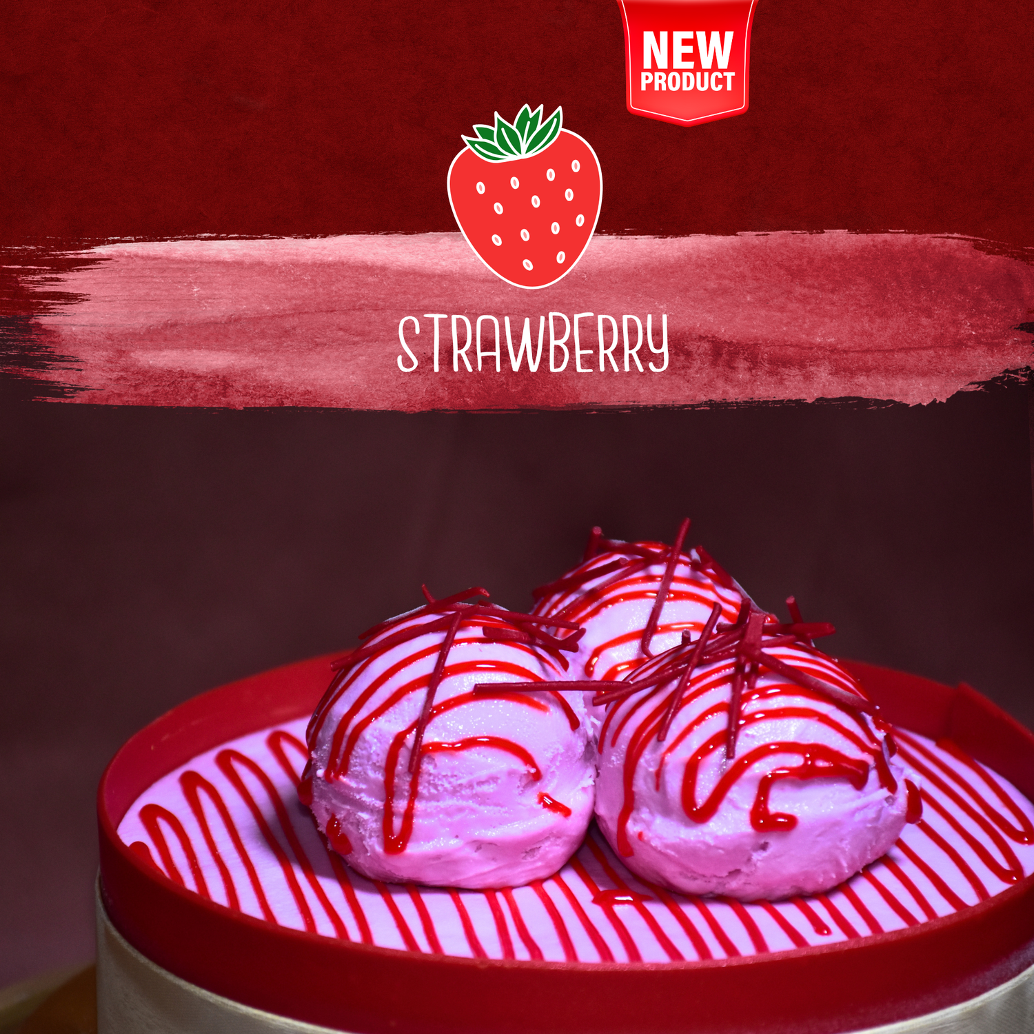Blushberry Swirl – Strawberry Ice Cream Cake (500g)